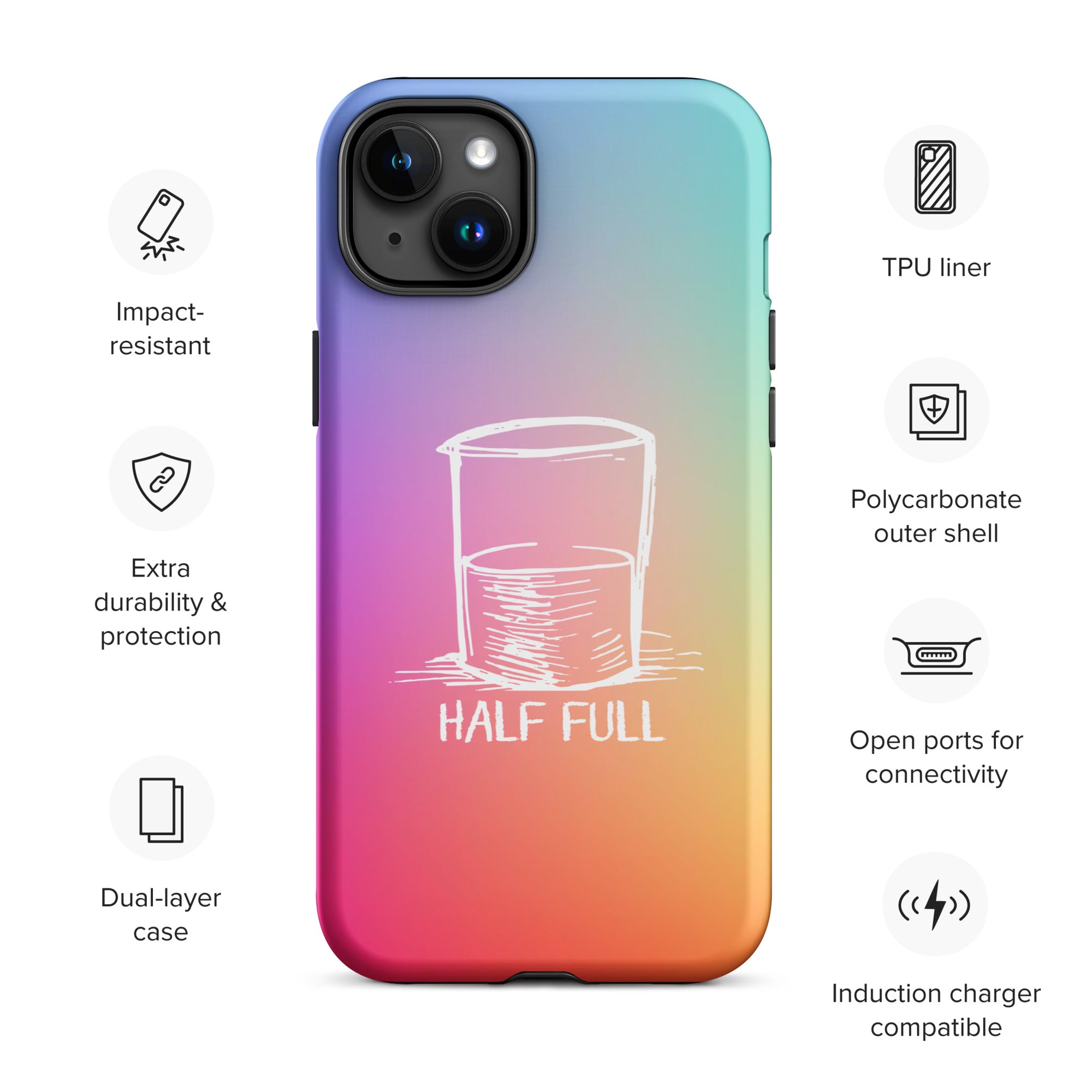 Half Full iPhone Case