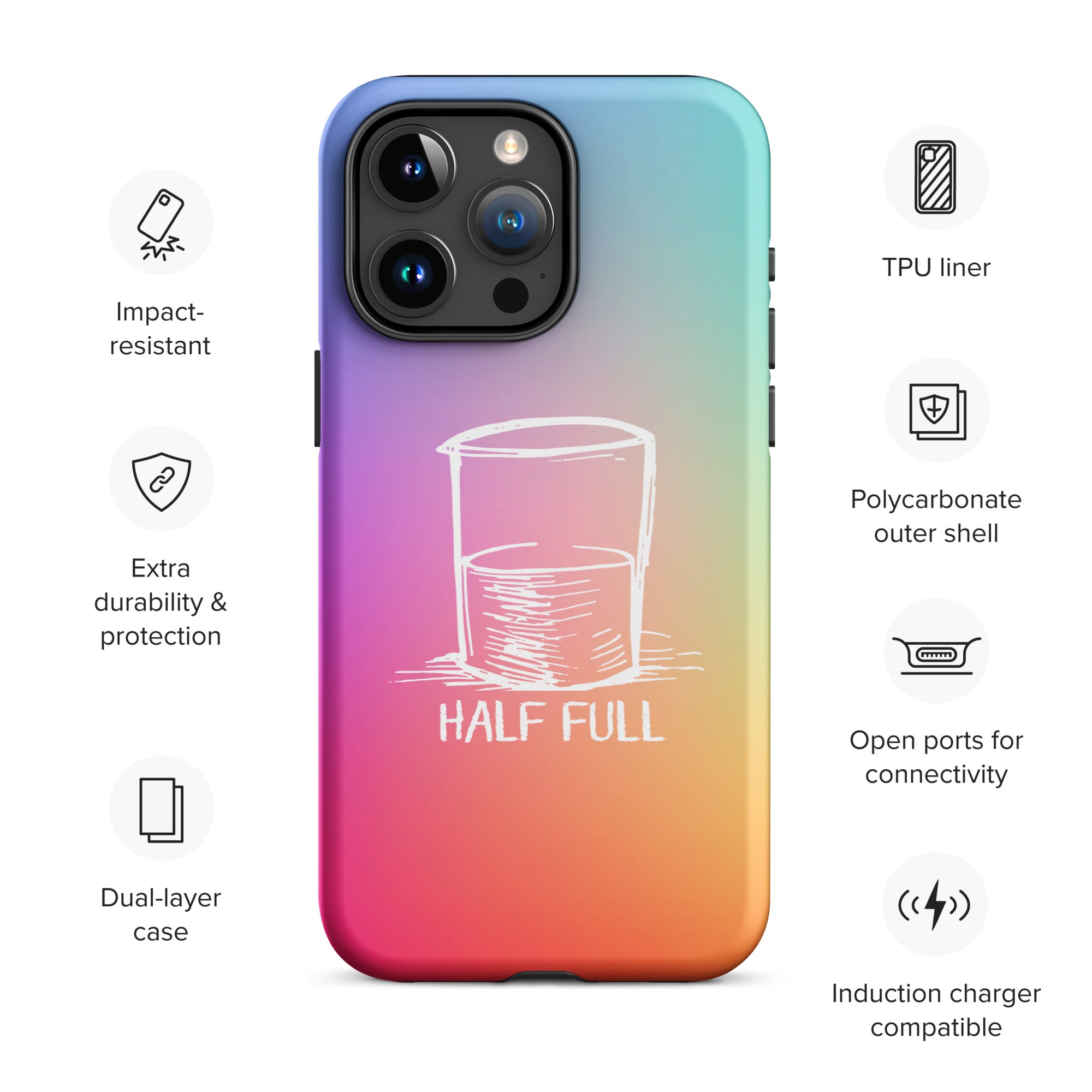 Half Full iPhone Case