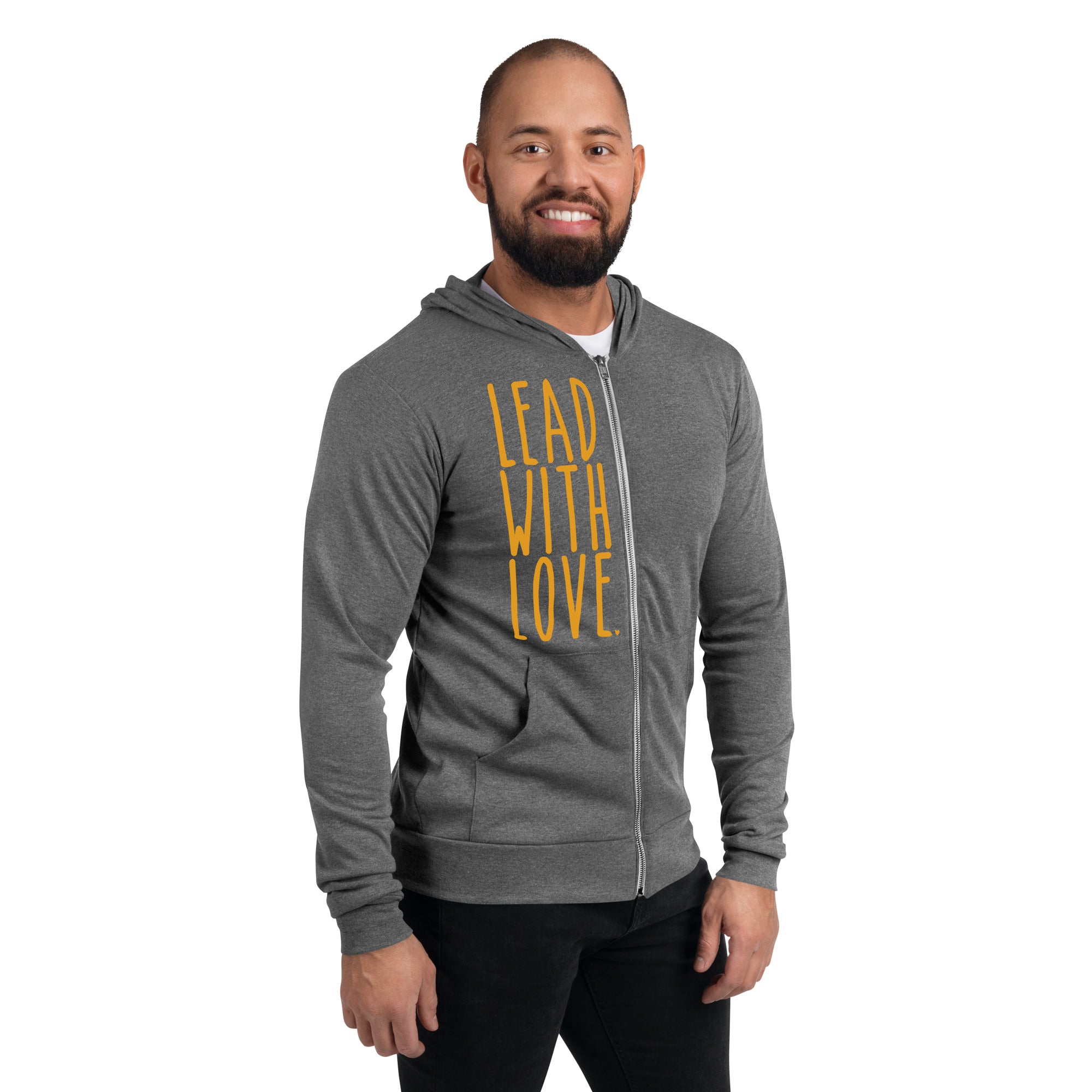 Lead With Love Unisex Zip Hoodie