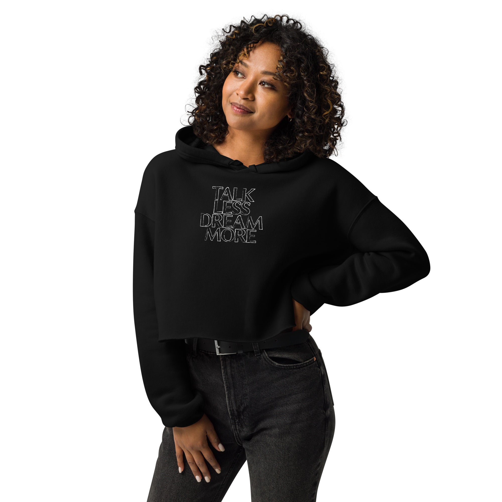 Dream More Crop Hoodie